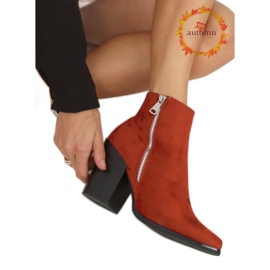 Botas Brick con tacones anchos TX-1873 Naranja rojo Botas Brick con tacones anchos TX-1873 Naranja rojo