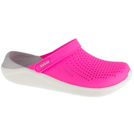 Zueco Crocs LiteRide 204592-6QV negro rosa