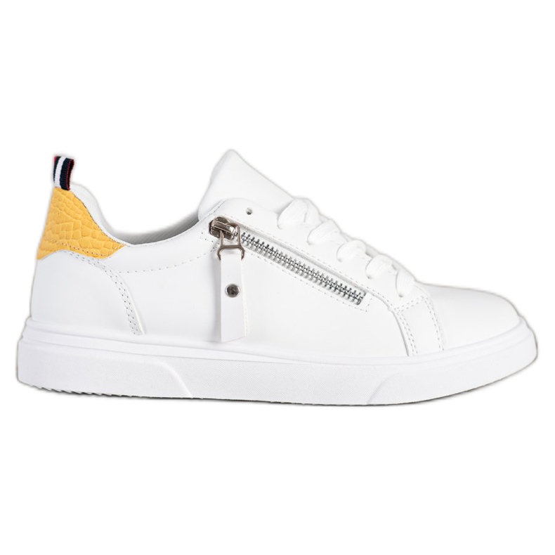 SHELOVET Zapatos deportivos con cremallera blanco