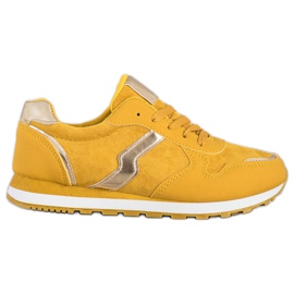 SHELOVET Zapatos deportivos mostaza multicolor amarillo