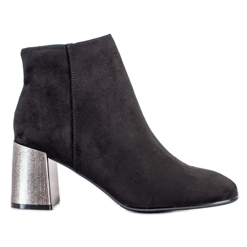Goodin Botines con tacón decorativo negro