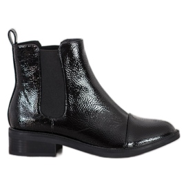 Goodin Botines Chelsea lacados negro