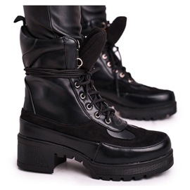 FS1 Botas altas con cordones para mujer Black Ridley negro