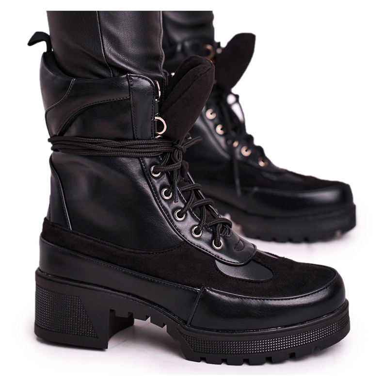 FS1 Botas altas con cordones para mujer Black Ridley negro FS1 Botas altas con cordones para mujer Black Ridley negro