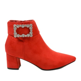 Botines rojos en el poste con cremallera Antipodes