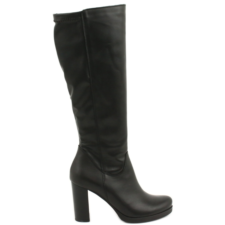 Arka Botas de cuero en el pilar Arek 7322 negro