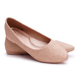 SEA Zapatillas de ballet para mujer Pink Glitter Fifi oro