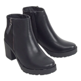 Botas negras con tacones anchos 15-20 Negra negro