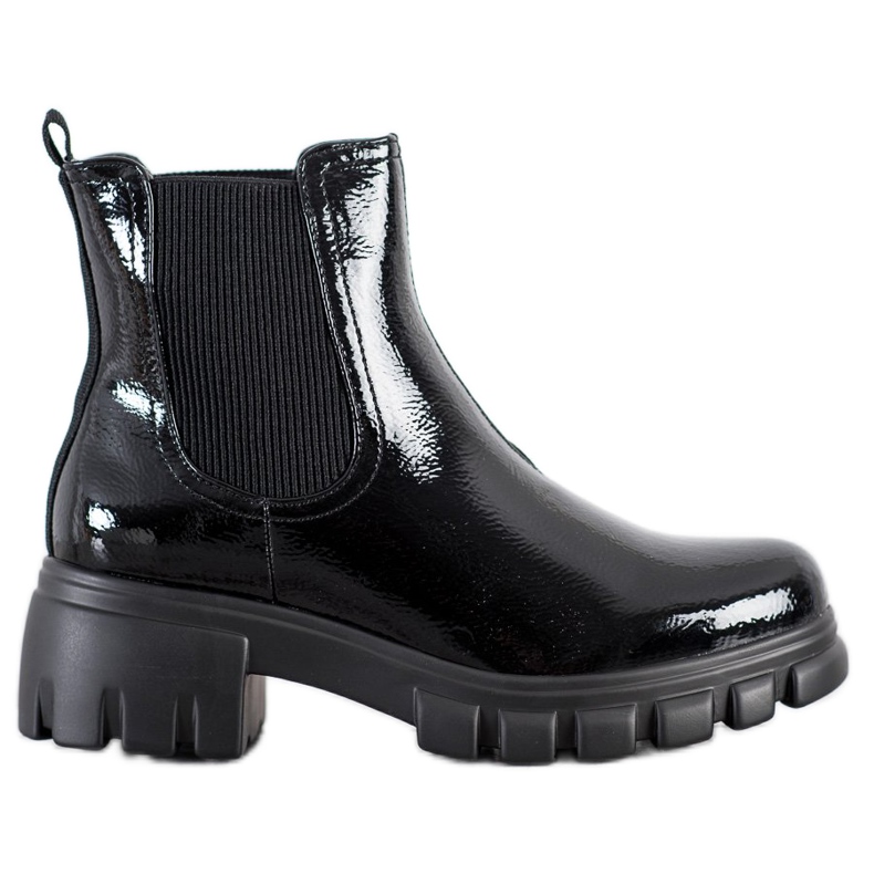 Goodin Botines Chelsea en la plataforma negro Goodin Botines Chelsea en la plataforma negro
