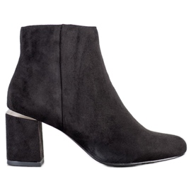 Goodin Botas de gamuza con estilo negro