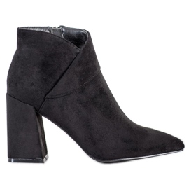 Goodin Botines de gamuza en una barra negro Goodin Botines de gamuza en una barra negro