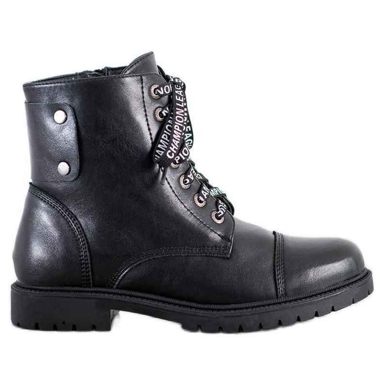 Goodin Botas negras con cordones negro Goodin Botas negras con cordones negro