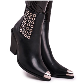 FS1 Botas altas para mujer con punta de acero negro Only Time