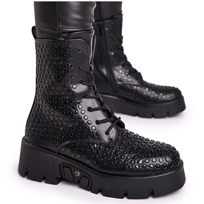 HAN Botas de mujer en la plataforma negra grunge Don't Stop negro HAN Botas de mujer en la plataforma negra grunge Don't Stop negro