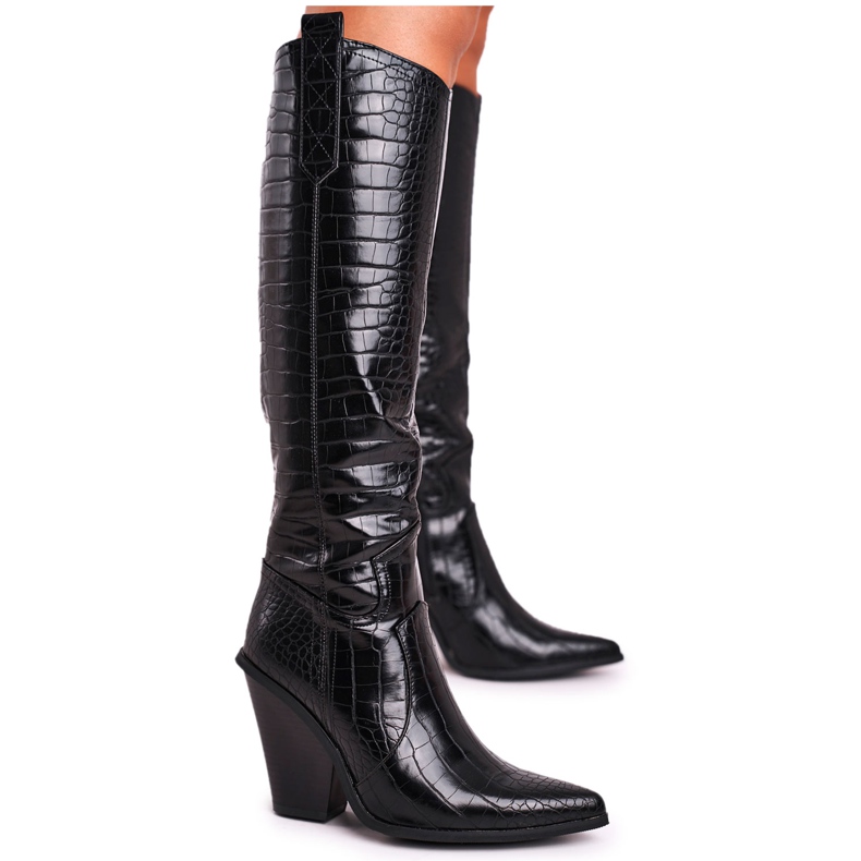 HAN Botas De Mujer Con Tacón Negro Más Alto