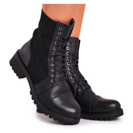 FG1 Botas de mujer Black Brielle con calcetín negro FG1 Botas de mujer Black Brielle con calcetín negro