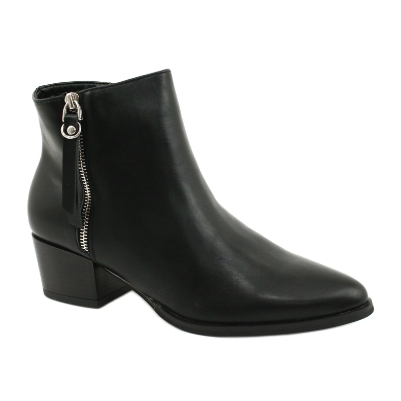 Botas de invierno en la cremallera Jezzi 20BT35-3028 negro