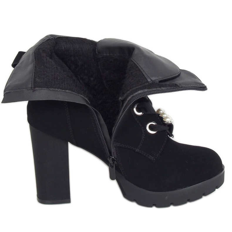 Botas negras con plataforma y cordones 8846 Black negro Botas negras con plataforma y cordones 8846 Black negro