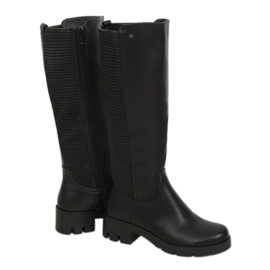 Botas negras de suela alta 6286-1 Black negro