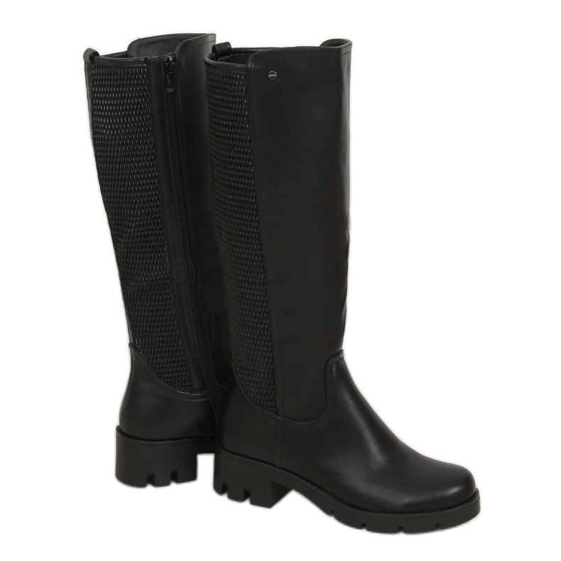 Botas negras de suela alta 6286-1 Black negro