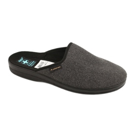 Pantuflas Adanex 24142 para hombre negro gris
