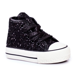 FRROCK Zapatillas para niños Shiny High Black Ally negro