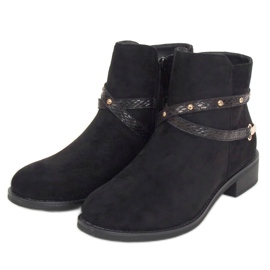 Negro RQ332 Botas de mujer negras