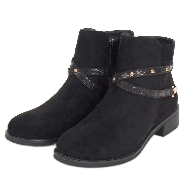 Negro RQ332 Botas de mujer negras