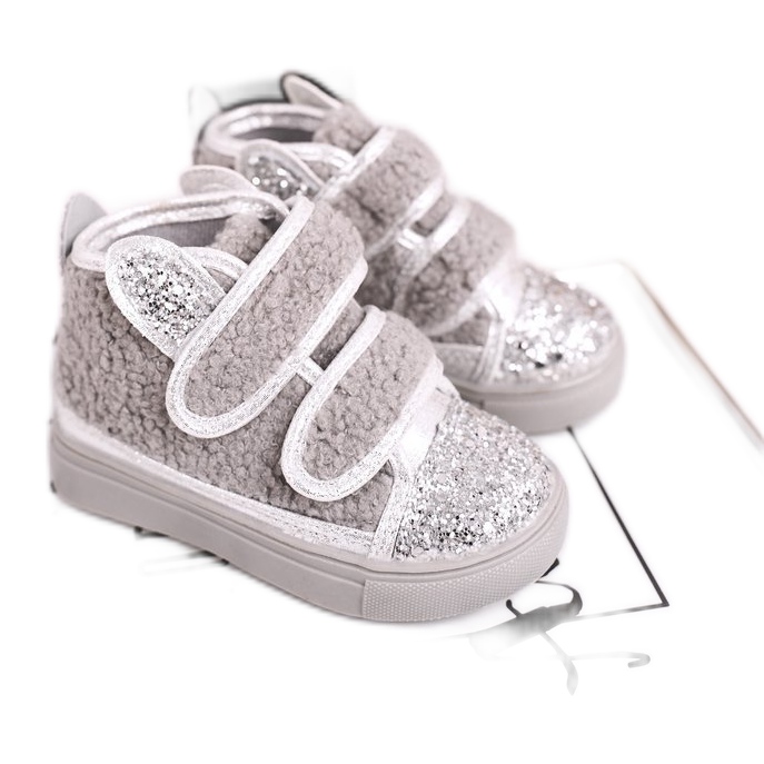 FRROCK Zapatillas para niños High Warm Grey Clifford plata gris