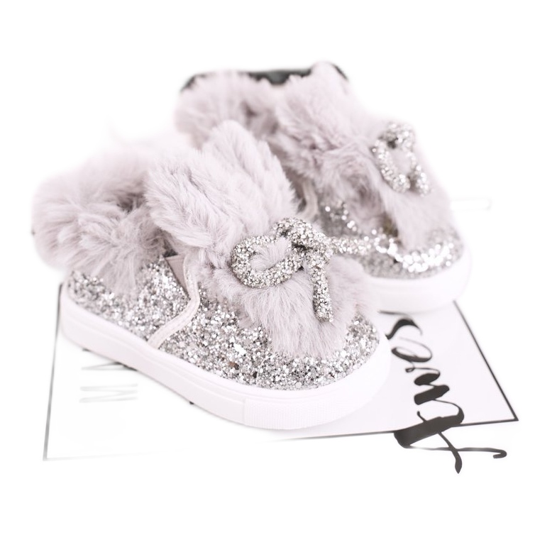 FRROCK Zapatillas gris Mumi Grey Warm para niños plata