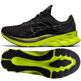 Zapatillas de running Asics Novablast M 1011A681-003 negro gris verde