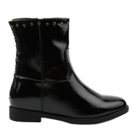 Botas negras con cuña oculta y letras Forget negro