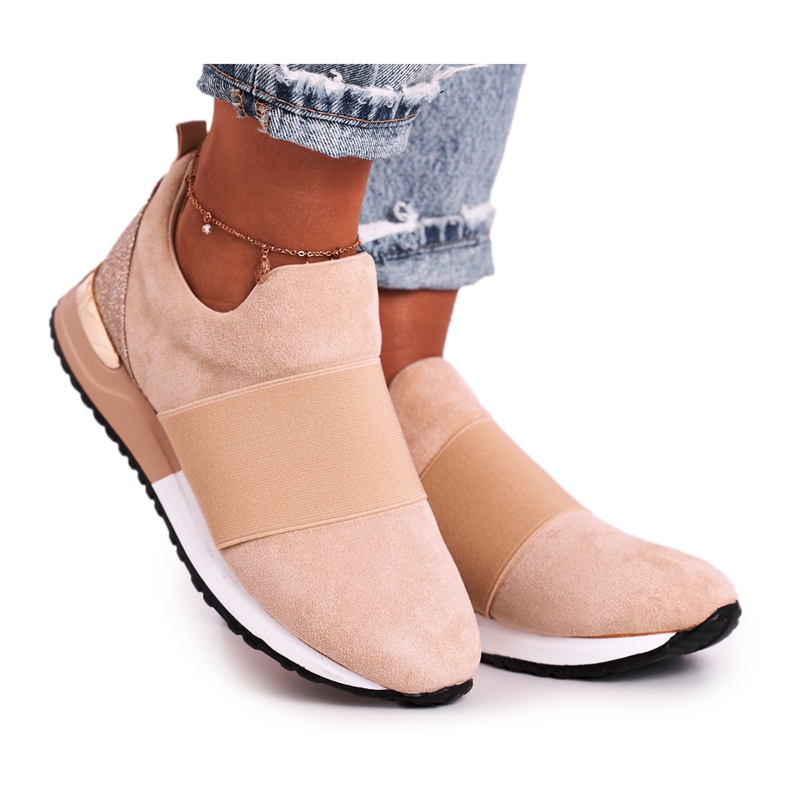 FB2 Calzado deportivo para mujer Zapatillas sin cordones Beige Say Something