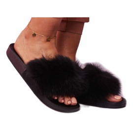 SEA Zapatillas de mujer con pelo Negro Belmondo