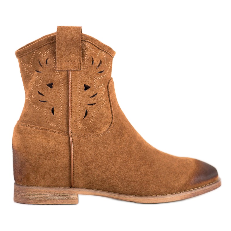 Vinceza botas camperas con cuña Vincez marrón amarillo