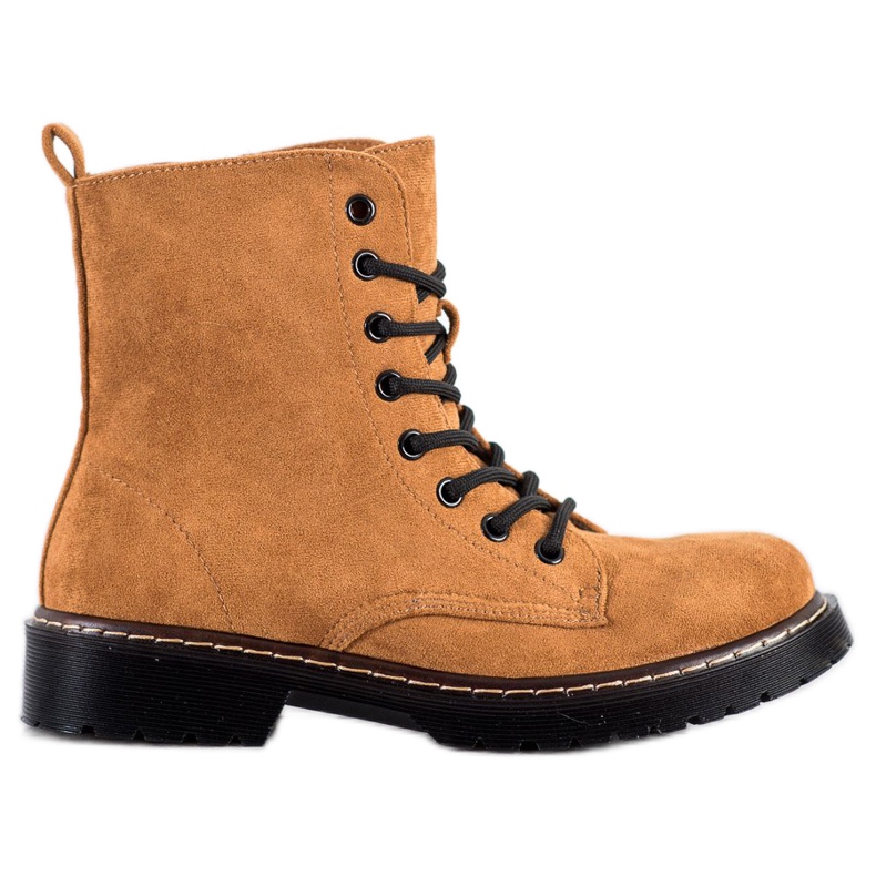 Small Swan Tramperos de ante camel marrón Small Swan Tramperos de ante camel marrón