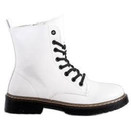 Small Swan Botas blancas blanco negro