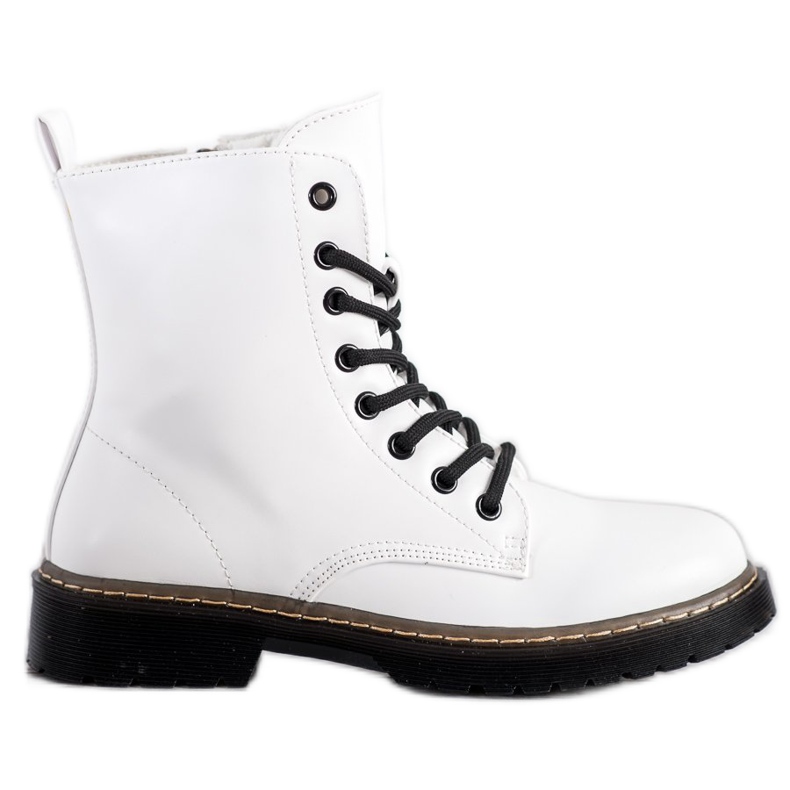 Small Swan Botas blancas blanco negro
