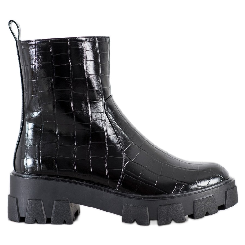 Goodin Botas en la plataforma negro
