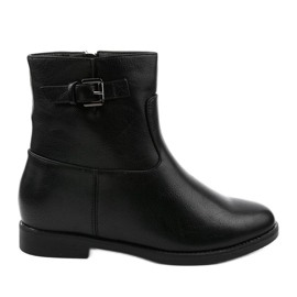 Botas negras aisladas, cuña oculta Mumi negro