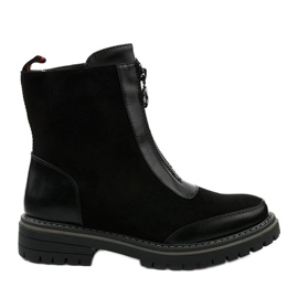 BM Botas negras planas con aislamiento Shadowgrain negro