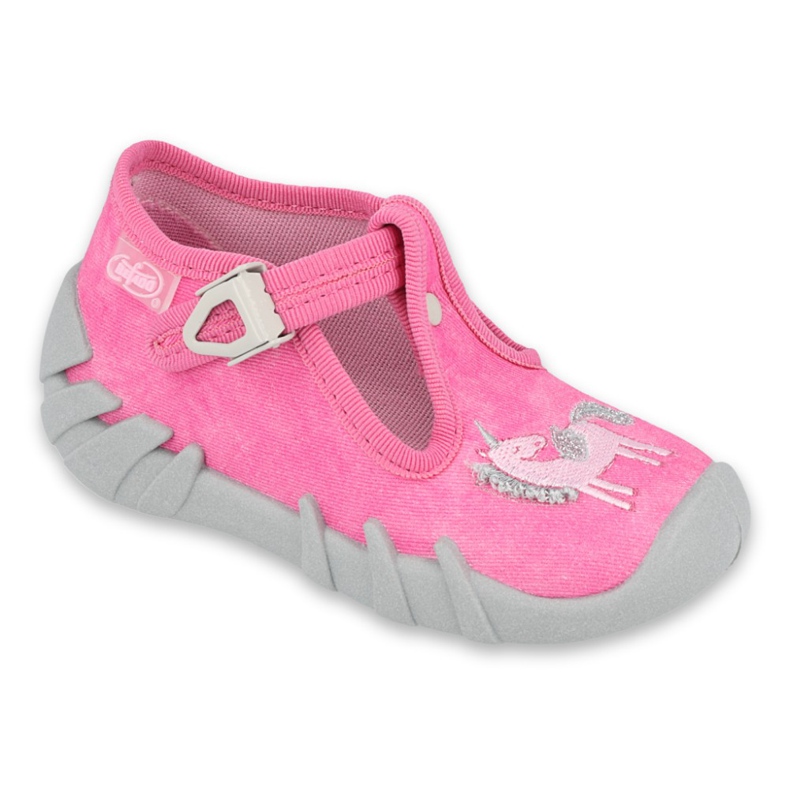 Calzado infantil befado 110P397 rosado plata gris
