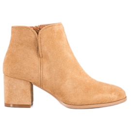 Bella Paris Botas de tacón alto con estilo beige