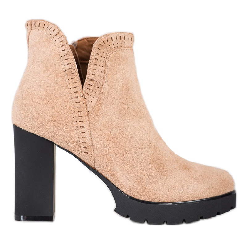 Bella Paris Botas de Tacón Alto beige