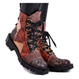 Botas Mujer Piel Maciejka Rojo 04184-29 / 00-3 marrón multicolor