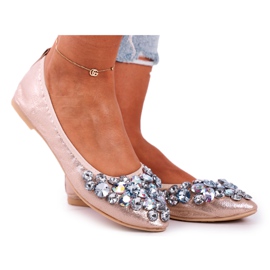 SEA Bailarinas de mujer con piedras de cristal dorado oro