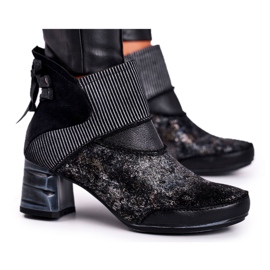 Botas cálidas de piel para mujer Maciejka Navy Blue 03790-20 marina