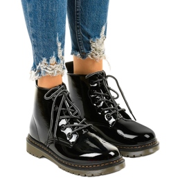Botas negras de charol TL143-1 negro