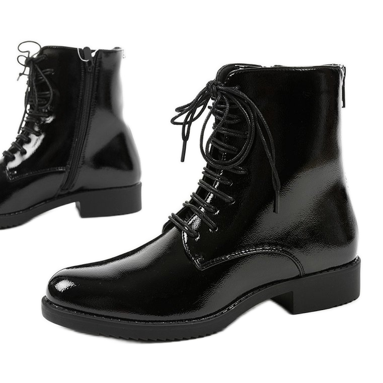 Botas de trabajo mujer charol negro A8316 / B