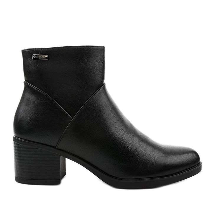 Botas negras aisladas con cremallera Suncutter negro Botas negras aisladas con cremallera Suncutter negro